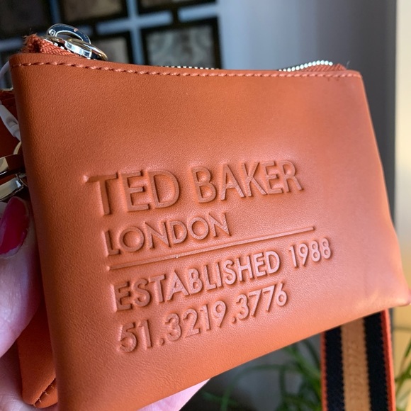 Authentic TED BAKER LONDON LOGO Leather double zip Crosby - Picture 13 of 15